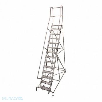 COTTERMAN Rolling Ladder Steel 182In. H. Gray, 21UZ13