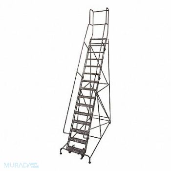 COTTERMAN Rolling Ladder Steel 192In. H. Gray, 21UZ28