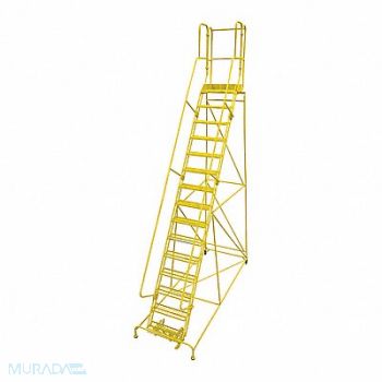 COTTERMAN Rolling Ladder Steel 192In. H. Yellow, 21UZ45