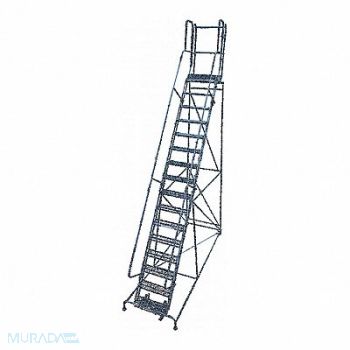 COTTERMAN Rolling Ladder Steel 202In. H. Gray, 21UZ68