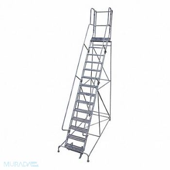 COTTERMAN Rolling Ladder Steel 232In. H. Gray, 21VA15