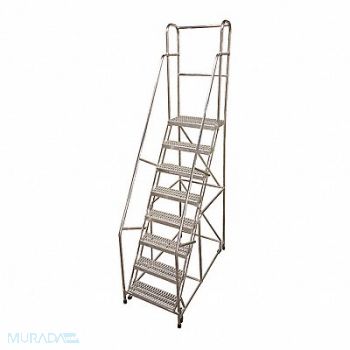 COTTERMAN Rolling Ladder Steel 110In. H. Gray, 21VE85