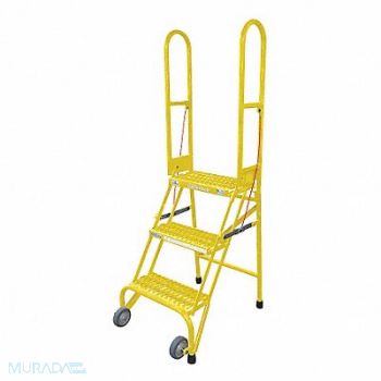 COTTERMAN Rolling Ladder Steel 60In. H. Yellow, 21VF41