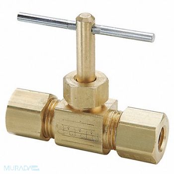 PARKER Needle Valve 3/8 in Compressn-Compressn, 21VL56