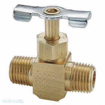 PARKER Needle Valve 1/4 in Male Pipe-Male Pipe, 21VL61