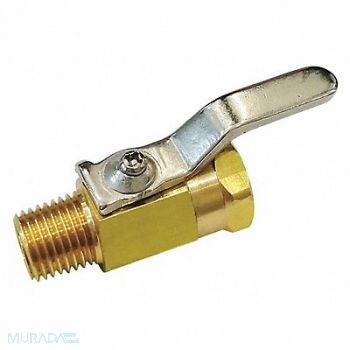 GRAINGER APPROVED Mini Ball Valve 1/4 MNPT x FNPT, 21VL79