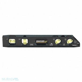 JOHNSON Torpedo Level 9 in L 4 Vials, 21XK12