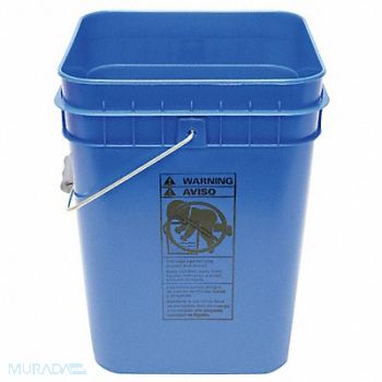 GRAINGER APPROVED K4865 Pail Polyethylene Blue Open Head, 21YK51