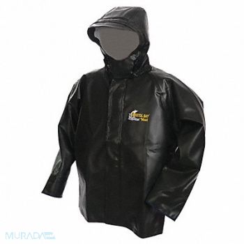 VIKING G5389 Rain Jacket w/Hood 0.75mm PVC Green XL, 21Z032