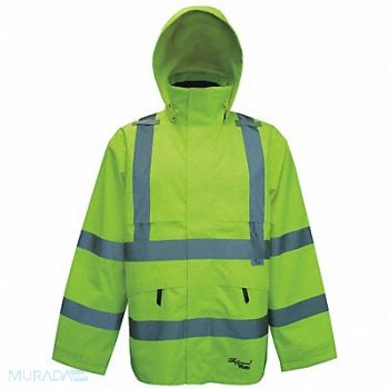 VIKING G5391 Rain Jacket Class 3 Type R Ylw/Grn 2XL, 21Z064