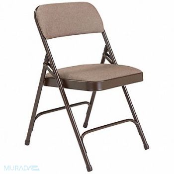 NATIONAL PUBLIC SEATING Folding Chair Fabric 29-1/2inH Brown PK4, 38XR19