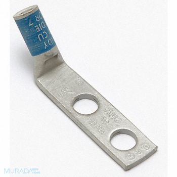 BURNDY TwoHoleLugCmprsnConn STD Blue 374/7, 22C331