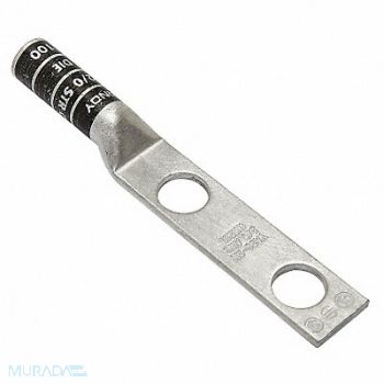 BURNDY TwoHoleLugCmprsnConn Long Black 13, 22C338