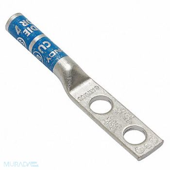 BURNDY TwoHoleLugCmprsnConn Long Blue 374/7, 22C357