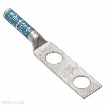 BURNDY TwoHoleLugCmprsnConn Long Blue 374/7, 22C358