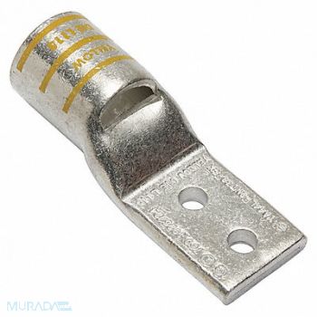 BURNDY TwoHoleLugCmprsnConn STD Yellow L115, 22C423