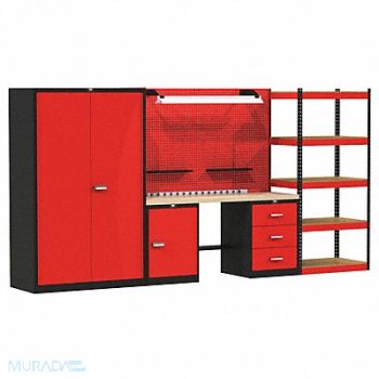 HALLOWELL Modlr Cabnt/Shelving Set 78 H 132 W 24 D, 22CT66