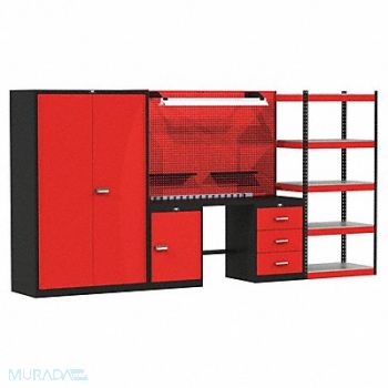 HALLOWELL Modlr Cabnt/Shelving Set 78 H 132 W 24 D, 22CT67