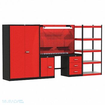 HALLOWELL Modlr Cabnt/Shelving Set 78 H 168 W 24 D, 22CT69