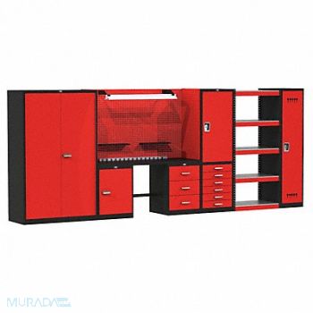 HALLOWELL Modlr Cabnt/Shelving Set 78 H 168 W 24 D, 22CT71