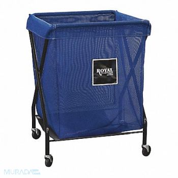 ROYAL BASKET TRUCKS X-Frame Cart 8 Bu Blue Mesh, 22E948