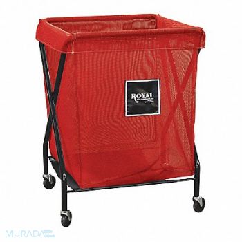 ROYAL BASKET TRUCKS X-Frame Cart 8 Bu Red Mesh, 22E949