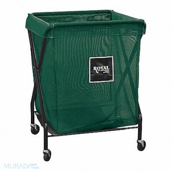 ROYAL BASKET TRUCKS X-Frame Cart 8 Bu Green Mesh, 22E951