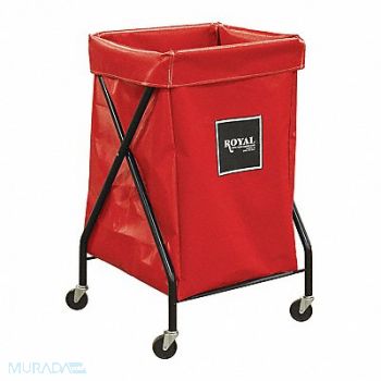 ROYAL BASKET TRUCKS X-Frame Cart 6 Bu Red Vinyl, 22E953