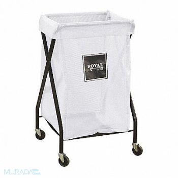 ROYAL BASKET TRUCKS X-Frame Cart 6 Bu White Mesh, 22E958