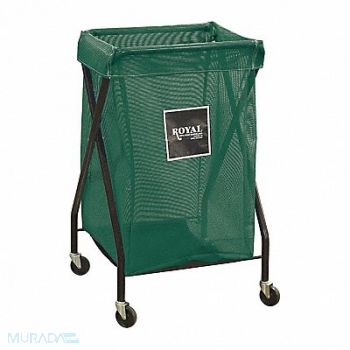 ROYAL BASKET TRUCKS X-Frame Cart 6 Bu Green Mesh, 22E959