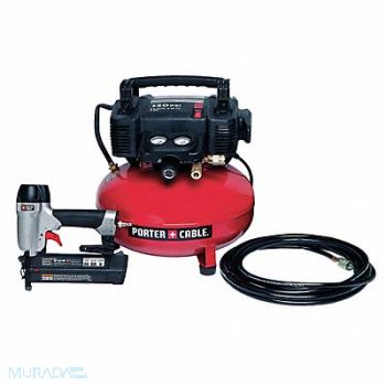 PORTER CABLE Portable Air Compr/Nailer Kit 6 gal 10 A, 22EW01