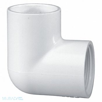 GRAINGER APPROVED 90 Elbow 1/2 in Schedule 40 White, 22FJ88