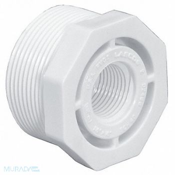 GRAINGER APPROVED Reducing Bushing 1 1/2 x 2 in NPT PVC, 22FM65