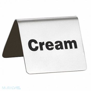 TABLECRAFT PRODUCTS COMPANY Cream Buffet Sign SS Silver, 22JJ77