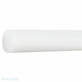 GRAINGER APPROVED PlasticRod HDPE 1 1/4 Dia 8ftL Off-White, 22JL53