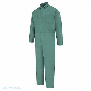 BULWARK J6374 Flame-Resistant Coverall Lght Green 2XL, 22JU32