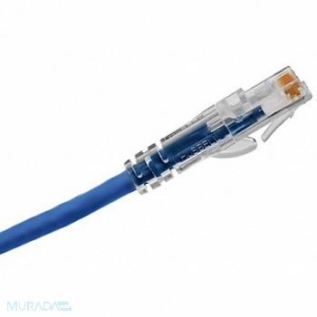 HUBBELL PREMISE WIRING Patch Cord Cat 6A Clear Boot Blue 7 ft., 22LU69