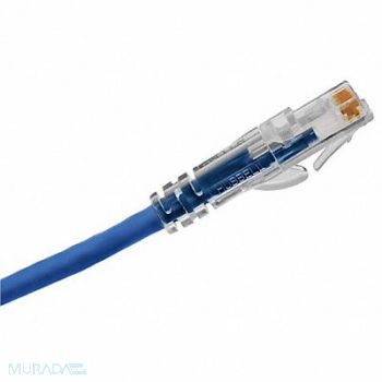 HUBBELL PREMISE WIRING Patch Cord Cat 6A Clear Boot Blue 15 ft., 22LU71