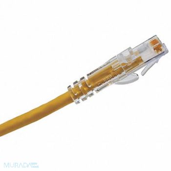 HUBBELL PREMISE WIRING Patch Cord Cat 6A Clear Boot Yellow 10ft, 22LU82