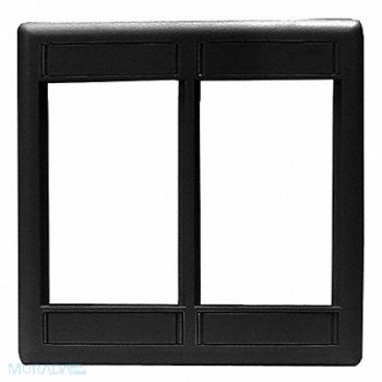 HUBBELL PREMISE WIRING IStation Plate Black 6U, 22LV01