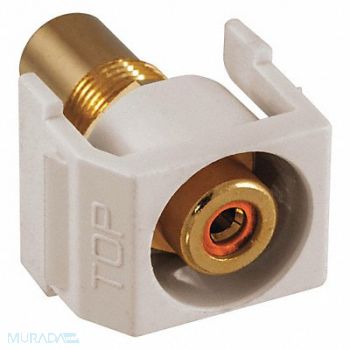 HUBBELL PREMISE WIRING Inline Coupler RCA Duplex Light Almond, 22LV82