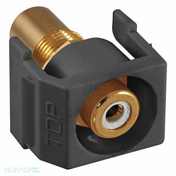 HUBBELL PREMISE WIRING Inline Coupler RCA Duplex Black, 22LW08