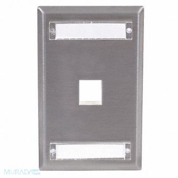 HUBBELL PREMISE WIRING Plate 1 Port Gray, 22LW33