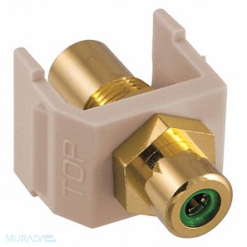 HUBBELL PREMISE WIRING Inline Coupler RCA Duplex Almond, 22LX24