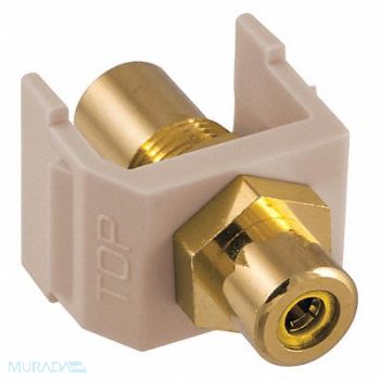 HUBBELL PREMISE WIRING Inline Coupler RCA Duplex Almond, 22LX45