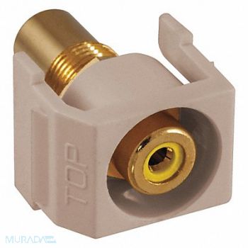 HUBBELL PREMISE WIRING Inline Coupler RCA Duplex Almond, 22LX48