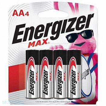 ENERGIZER Battery Alkaline AA Premium PK4, 22M699