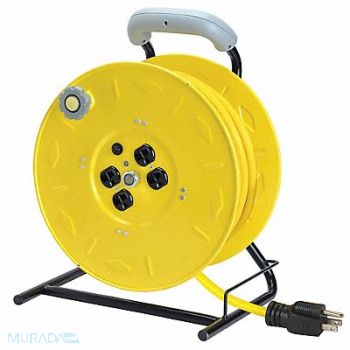 LUMAPRO Cord Reel 100ft 12 AWG Receptacle 120VAC, 22M975