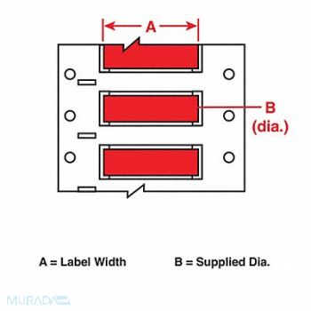 BRADY Wire Marking Sleeves 2 in W 0.851 in L, 31EA10