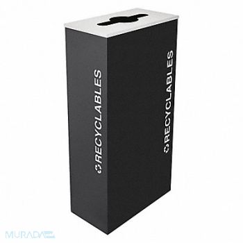 TOUGH GUY Recycling Container Black 17 gal., 22N295